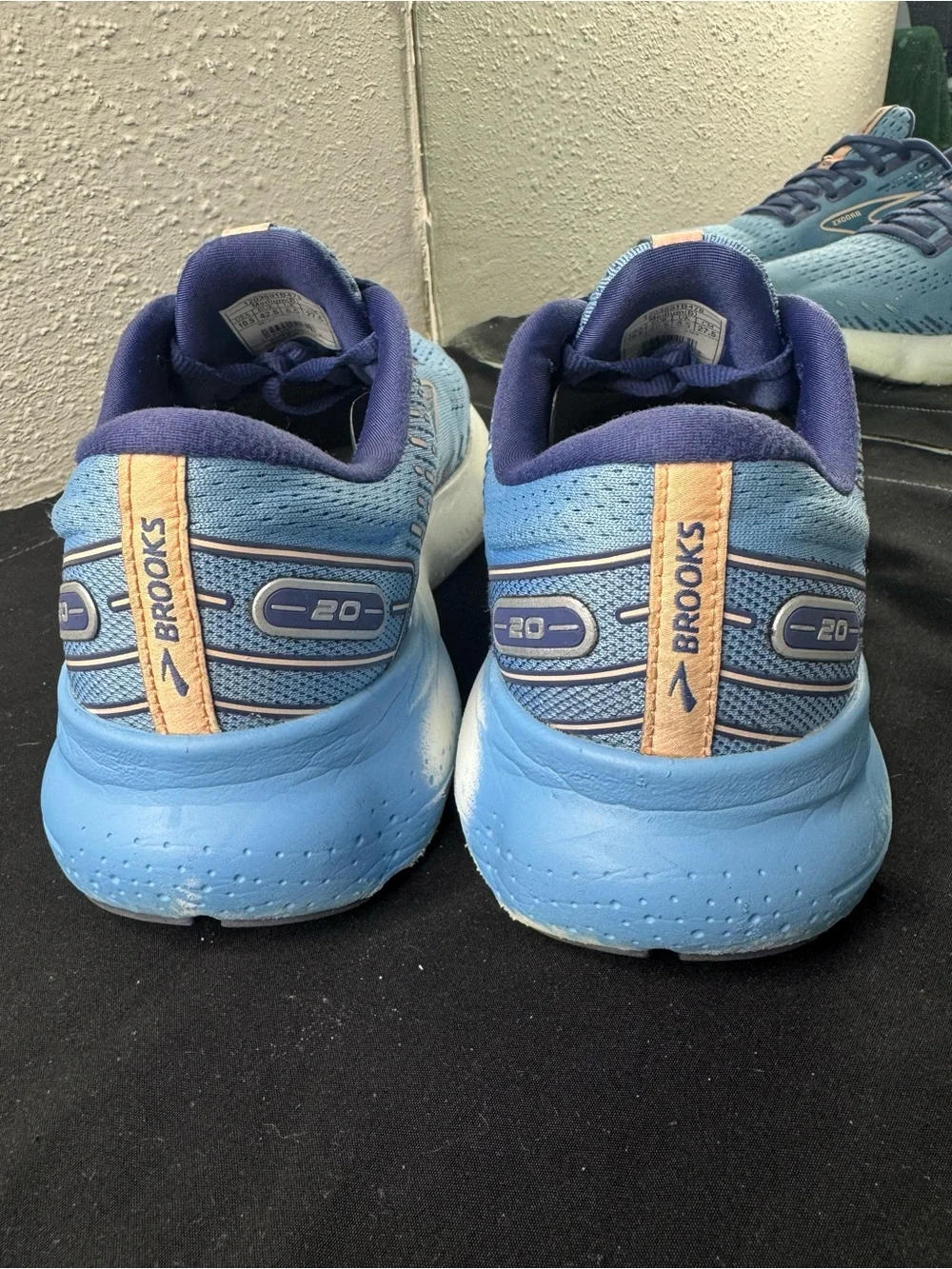 Brooks Light Blue Athletic Sneakers with Navy Accents